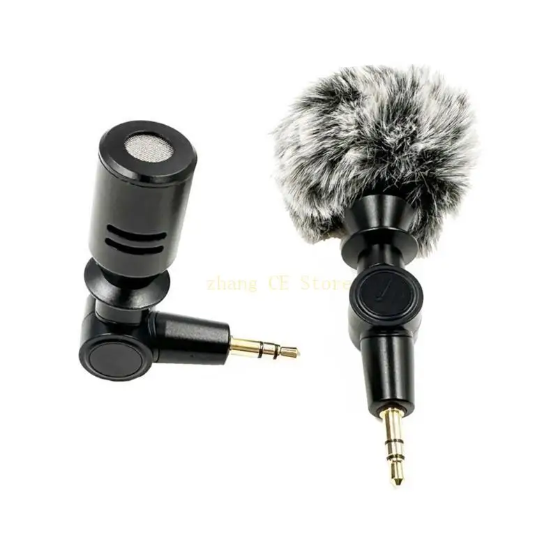 M5TD Mini Stereo Recording Microphone Mic With 3.5mm Vlogging Microphone For PC Laptop Notebook Smartphones Cameras
