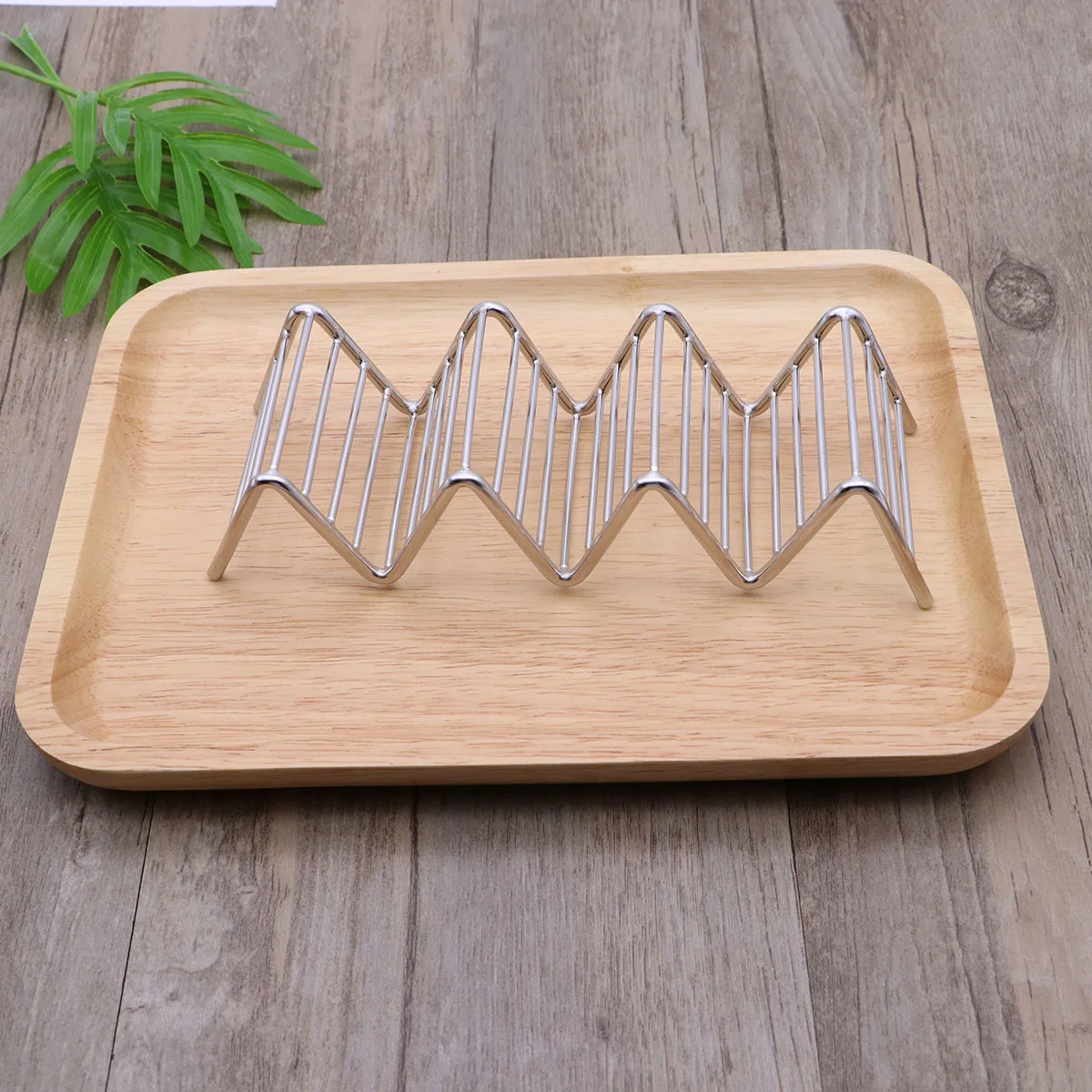 

Stainless Steel Taco Holder Stand Shell Tacos Upright Filling Display Dishwasher Safe Food Grade Rack Corn Tortilla