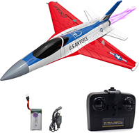 VOLANTEXRC F-16 Fighting Falcon 2.4Ghz 2CH Remote Control Airplane RTF RC Fighter for Beginner RC Plane with Lights Toy Gifts