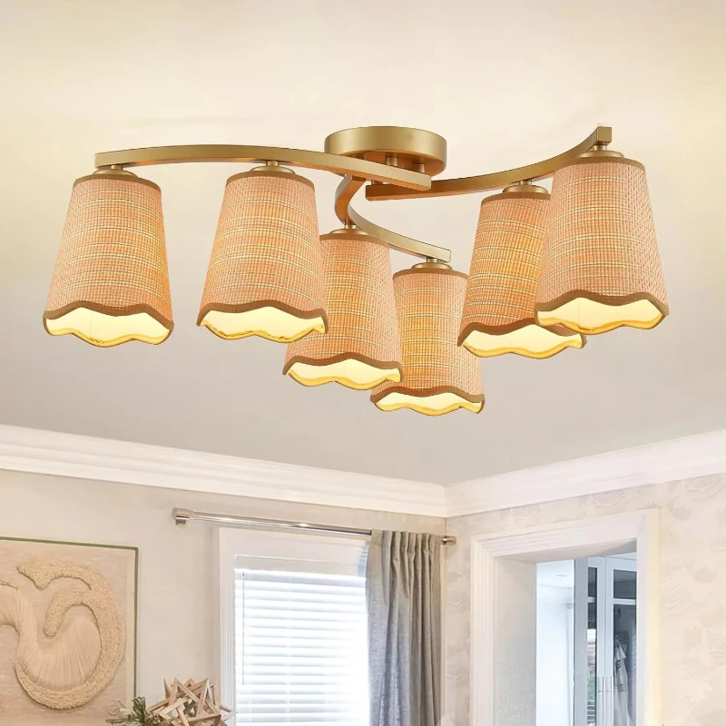 Farmhouse Country Style Ceiling Light LED Chandelier for Kitchen, Bedroom, Dining Room