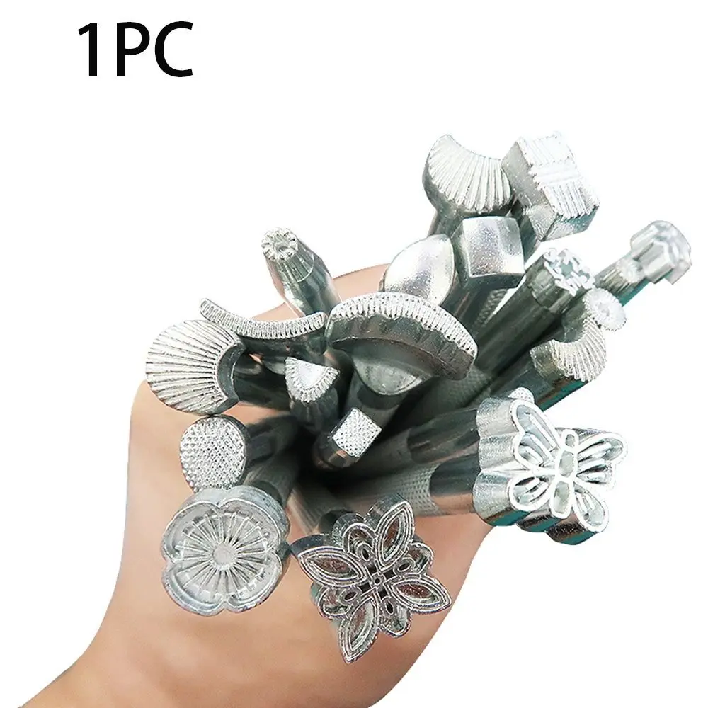 المعادن الجلود العمل السرج صنع أدوات نحت الجلود الحرفية Stamps ختم الجلود الصلبة لتقوم بها بنفسك الطباعة ستامينغ