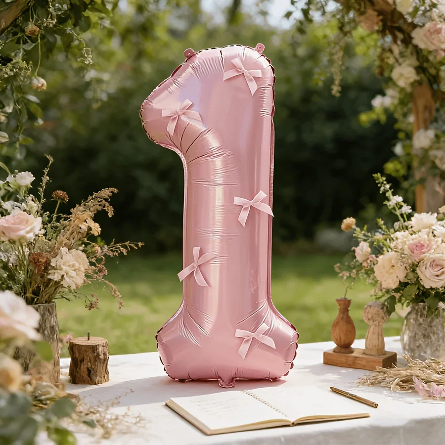 40 Zoll Rosa Aluminiumfolien-Zahlenballon, Geeignet für Geburtstagsfeiern, Partydekoration, Jubiläumsfeier – Detail 9