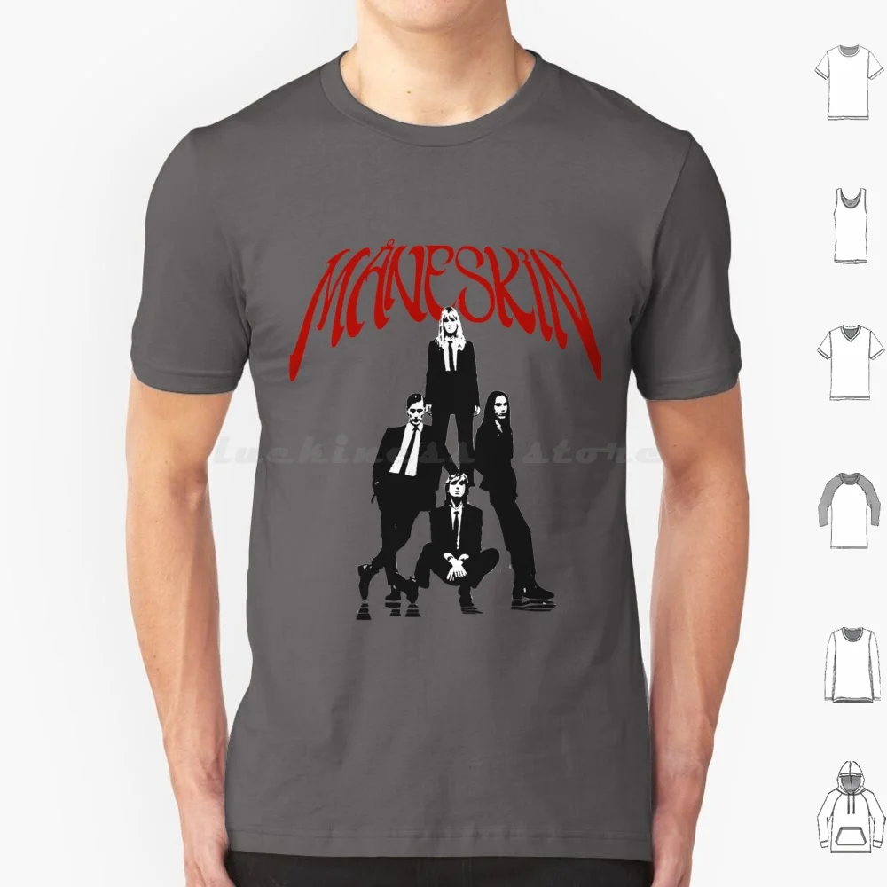Maneskinz Tank Top T Shirt Cotton Men Women DIY Print Music Band Maneskin Italy Italian Sanremo Rocknroll N Roll Idea Quote