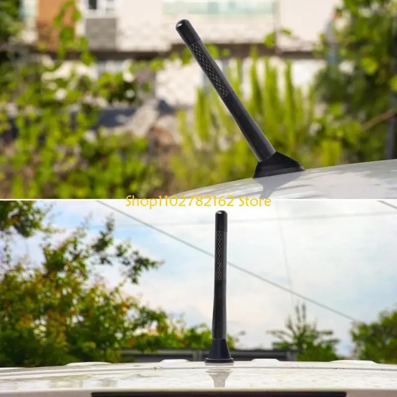 

547B Aluminum Mini Antenna Universal Car Antenna Detachable Vehicle Antenna Small Car Antenna set for AM/FM Radio Reception