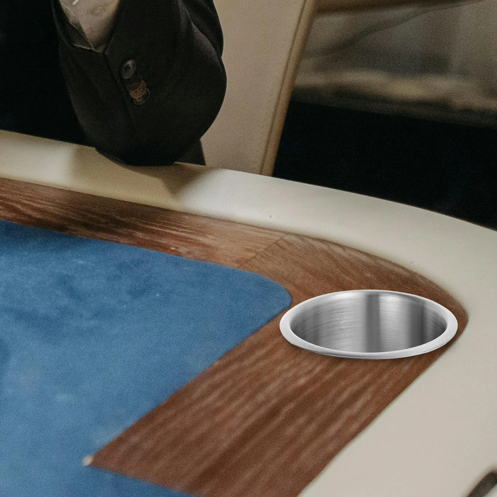 

2pcs Cup Holders Stainless Steel Recessed Drink Holder For Rv Boat Sofa Table Durable Smooth Surface Easy Clean Storage