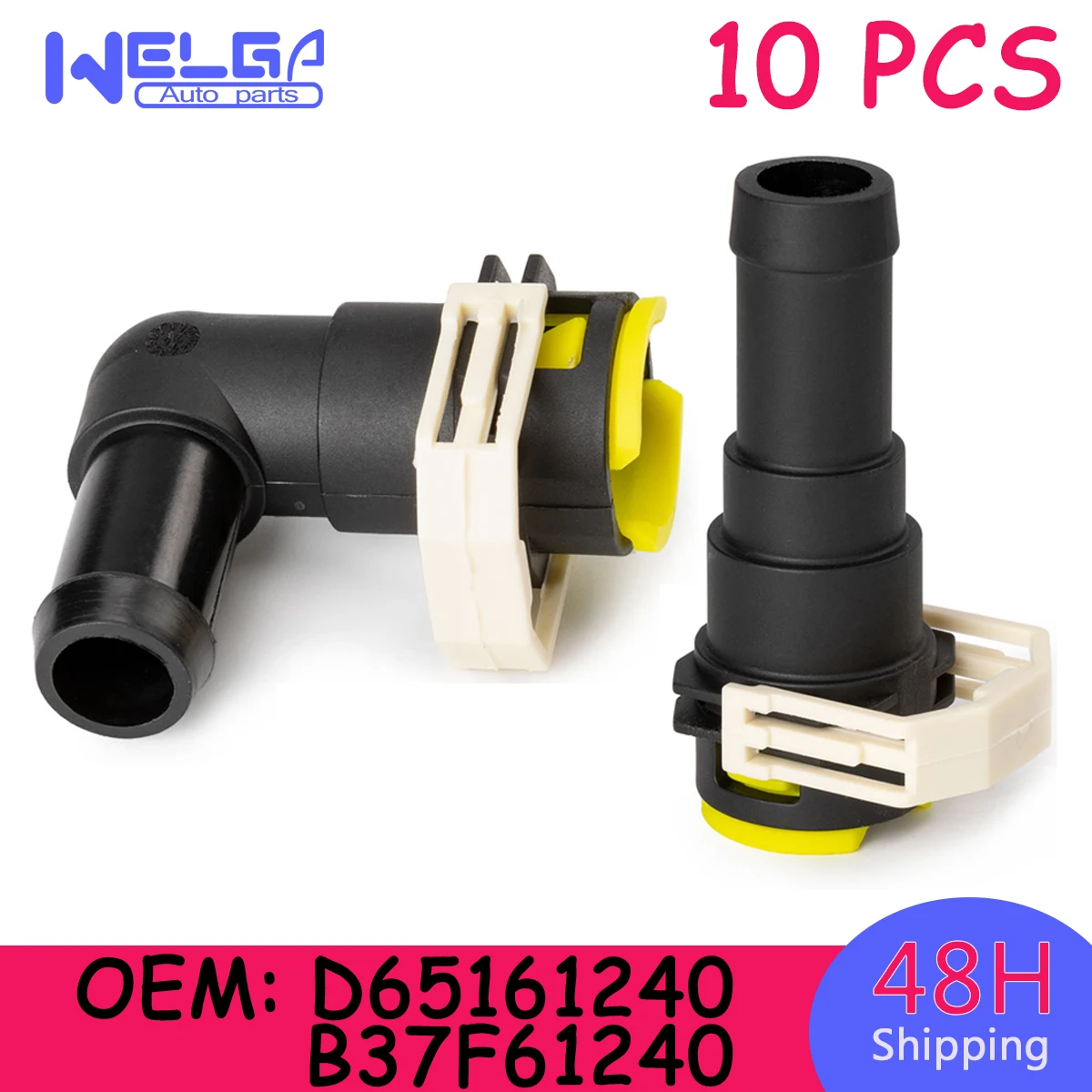 

10PCS D65161240 / B37F61240 Car Cooling Heater Water Hose Connector For Mazda 2 3 5 6 CX-7 CX-9 CX7 CX9 D651-61-240 B37F-61-240