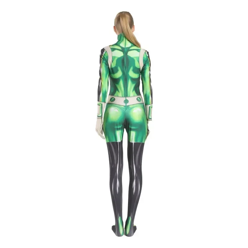 My Hero Academia Anime Asui Tsuyu Uraraka Ochaco Mtlady Hado Nejire Cosplay Costumes Tight Printing Jumpsuits Sexy Women  Suit