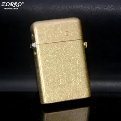 ZORRO Metal Windproof Gasoline Lighter Retro Innovative Automatic Ejection Grinding Wheel Kerosene Lighter Cigarette Accessories