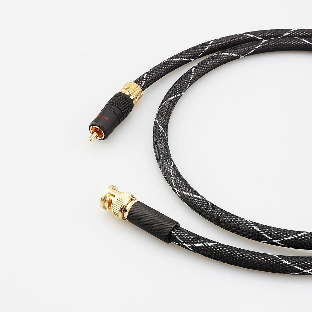 HIFI BNC to RCA RG6 Cable 75 Ohm Coaxial Cable BNC to BNC Male Cord Adapter Connector for CCTV DVR SDI HD-SDI Camer Video AV