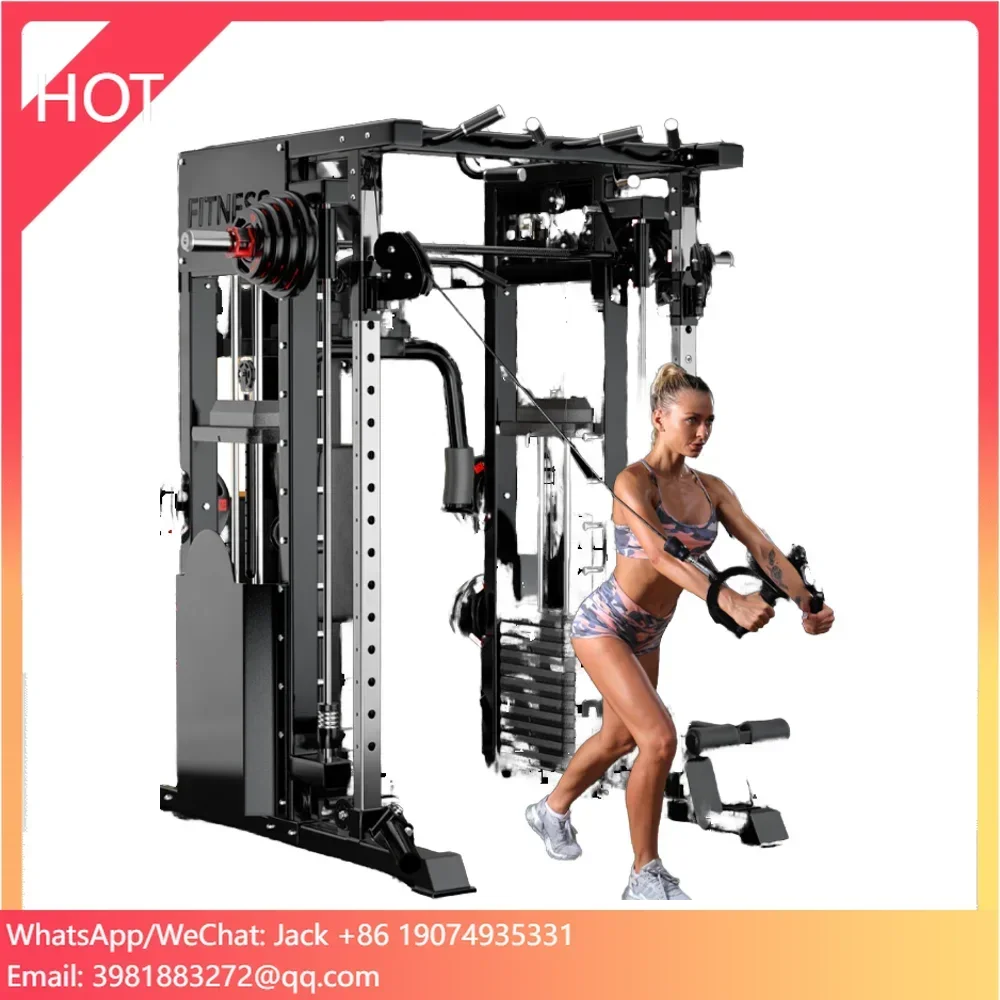 Unisex Home Gym Smith Machine Cable Crossover For Weightlifting Sports Training Squat Chest Bodybuilding Workout Sports Training