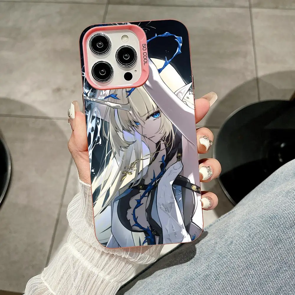 حافظة لهاتف آيفون 17 16 15 14 13 12 11 X XR XS 8 7 Pro Max Plus غطاء وردي شفاف للهواتف الذكية