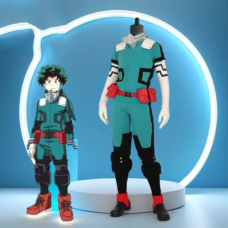Disfraz de My Hero Academia Izuku Midoriya, traje de bateo Boku No Hero Academia Deku, uniformes verdes para hombres, disfraces de Cosplay