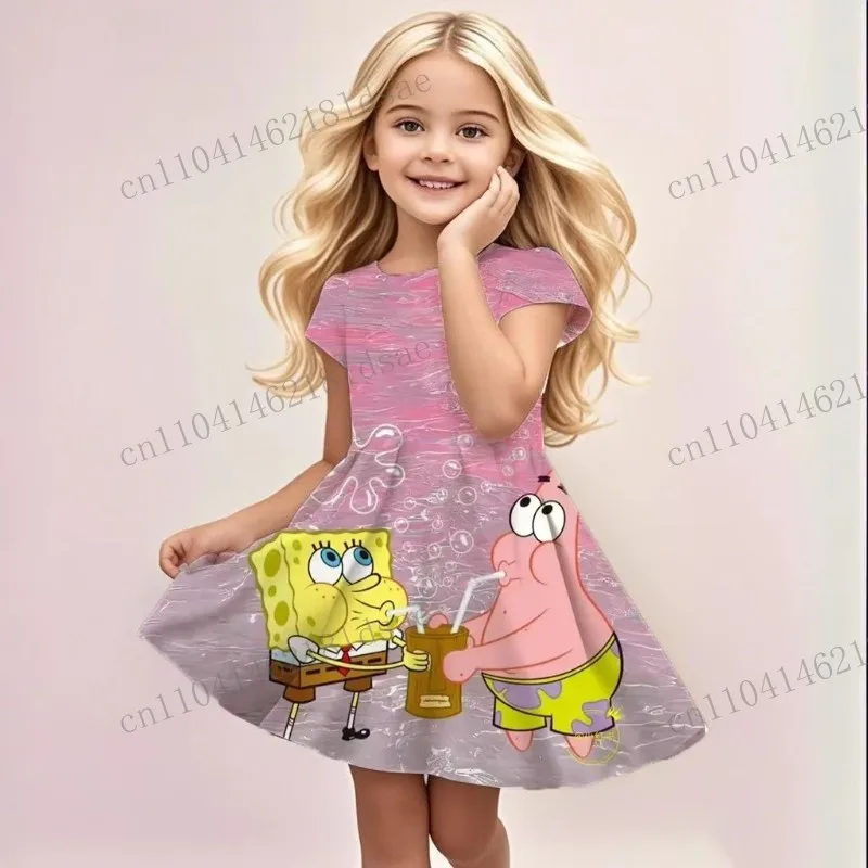 

Летнее платье с 3D принтом Губка Боб Квадратные Штаны КОСПЛЕЙ для сна, спорта на открытом воздухе, полиэфирное волокно для мужчин и женщин, взрослых и детей