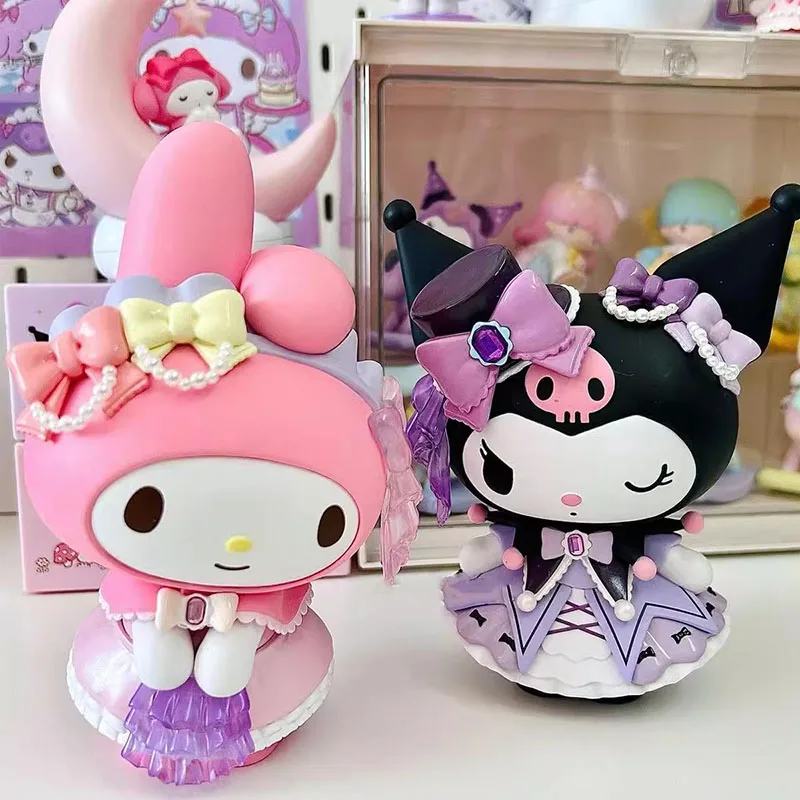 

Miniso знаменитые товары Kulomi Melody роза цветок серии Sanrio глухая коробка ручная работа книга настольное украшение женский подарок кукла,