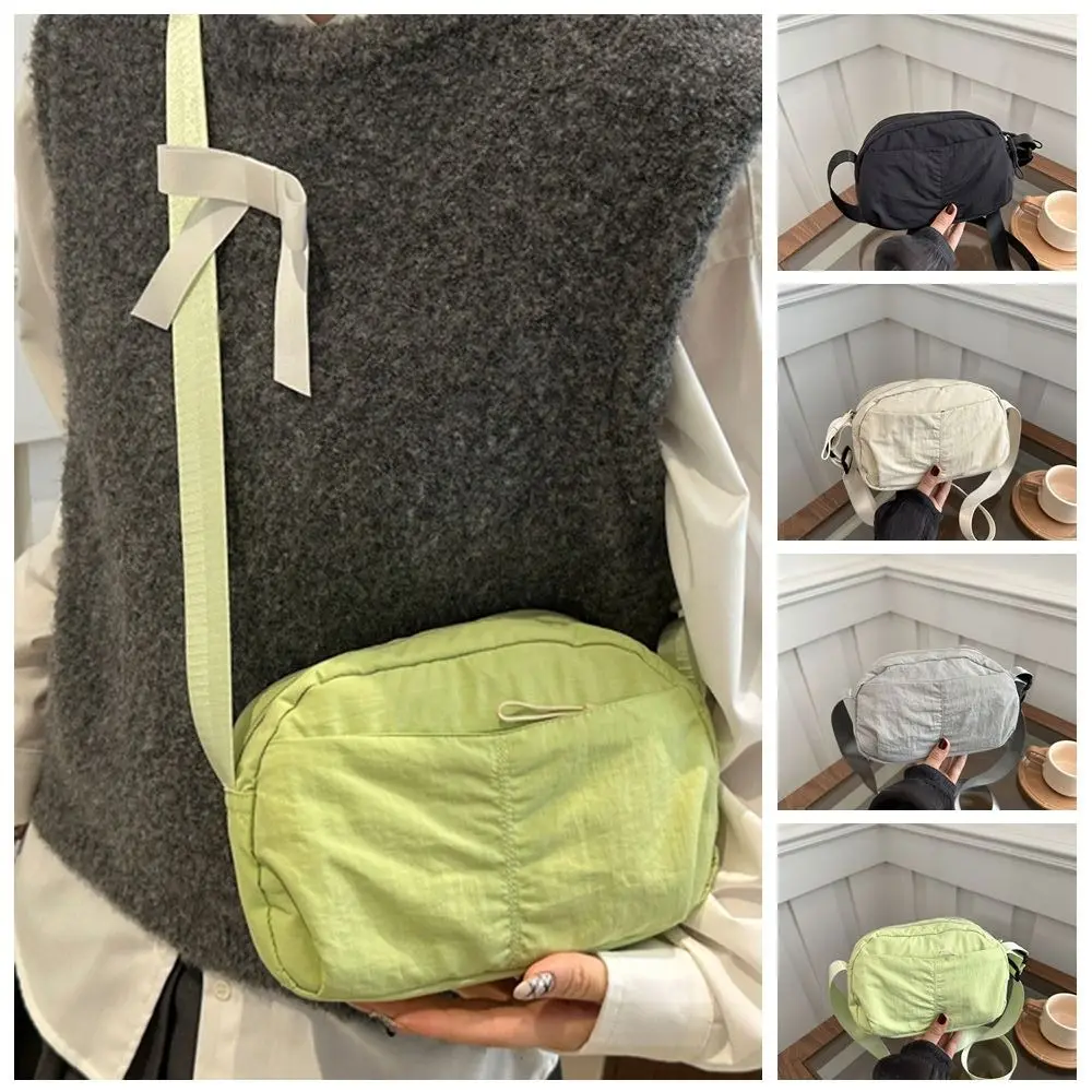 

Quick-dry Nylon Square Bag Large Capacity Japanese Style Sling Crossbody Bag Zipper Messenger Bag Versatile Waist Pack Men