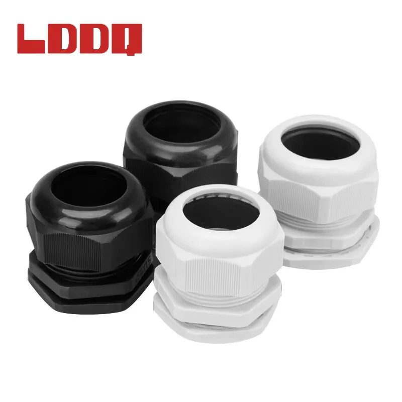 

LDDQ 10PCS IP68 PG13.5 PG16 PG19 PG21 PG25 Waterproof Nylon Cable Glands White Black cable entry cables pass Connector