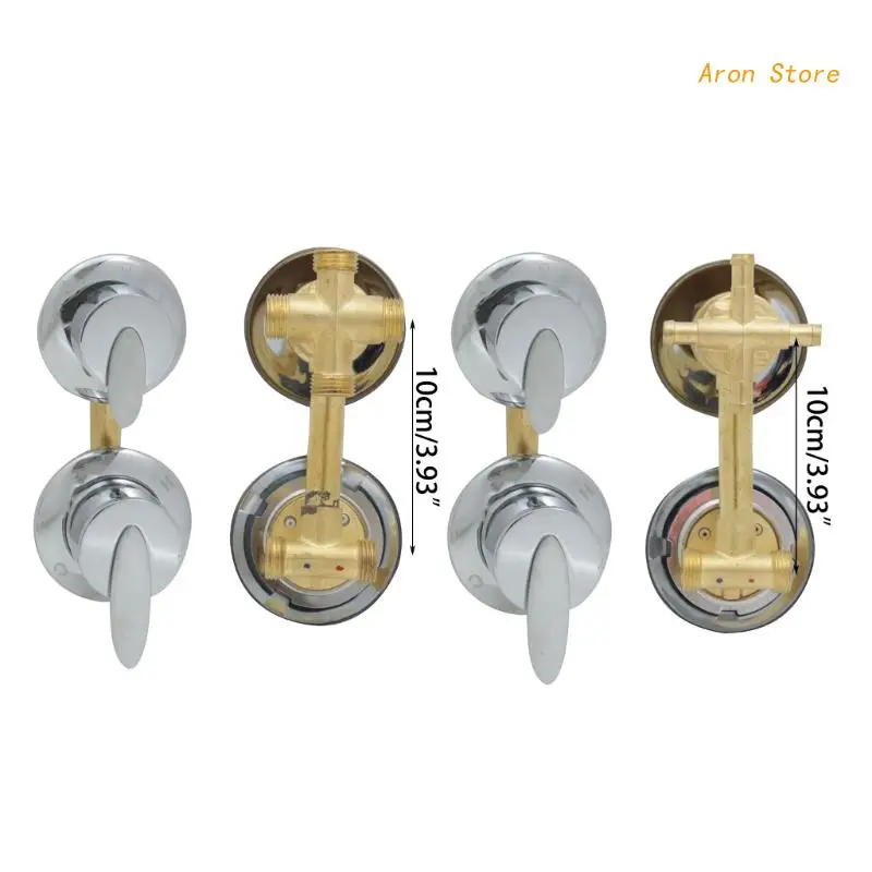 4 Ways Outlet Brass Mixing Diverter Universal Shower Faucets Tap Temperature Mixer Control Screw Bathroom