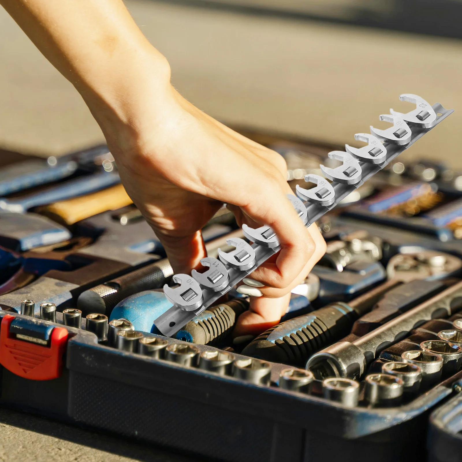 

1Set Drive Metric Crowfoot Flare Nut Wrench Dual Function Carbon Steel Mechanics Flexible Thin Wrench