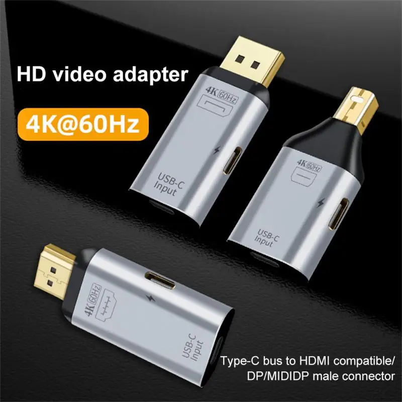 4K Type C Adapter To DP/HDMI-compatible/Mini DP Cable Type C To Thunderbolt 3 Adapter For Phone Laptop Type C Adapters