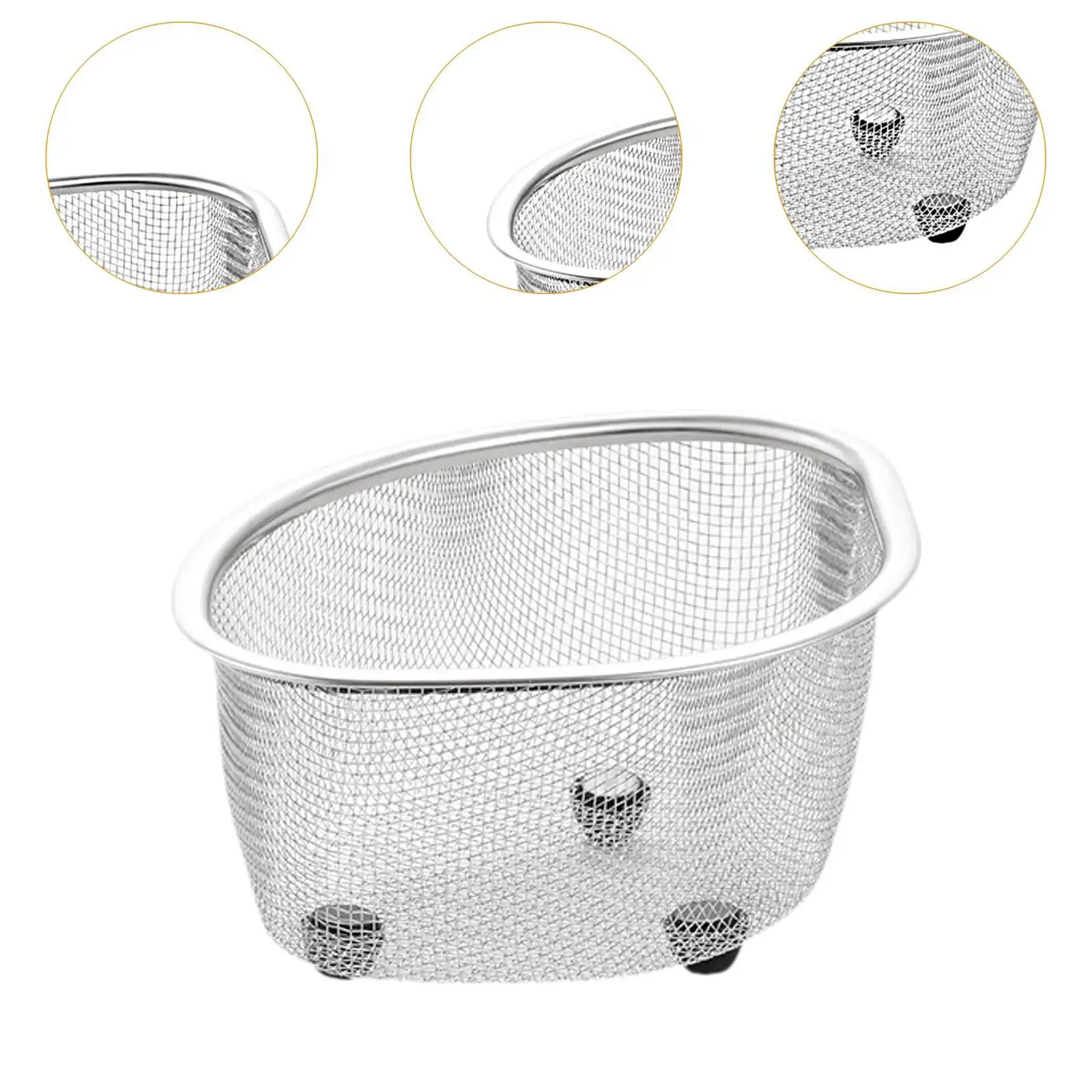 Sink Mesh Colander Multifunctional Easy to Clean Kitchen Counter Organizer