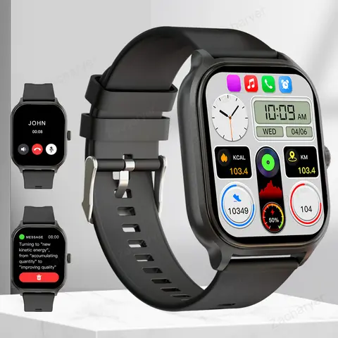 Smart watch, wireless calling/dial, multi-Sport mode, calling reminder and rejection, SMS reminder, for iPhone/Android