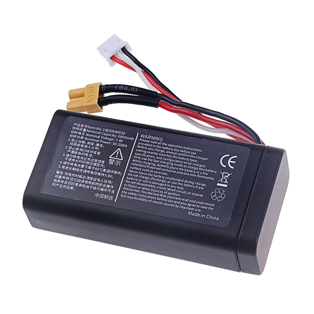 Akumulator Lipo 7,4 V 6800 mAh XT30 do zabawek RC HUINA 580 1580 1583 Akumulator 7,4 V 2S do 1580-005 Huina 580550   583 582