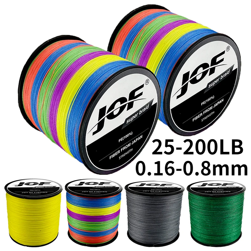 Durable Multifilament Braided PE Fishing Line 16 Strands 100/300/500M Super Strong 11.3-91kg Smooth Leader Wire for All Waters