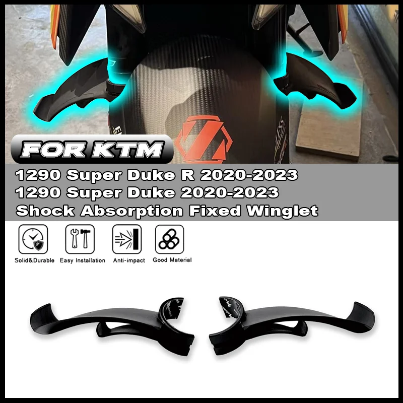 

Для KTM 1290 SUPER DUKE/R 2020-2024 аксессуары для мотоциклов GP Winglet боковая прижимная сила голый спойлер фиксированный обтекатель дефлектор крыла