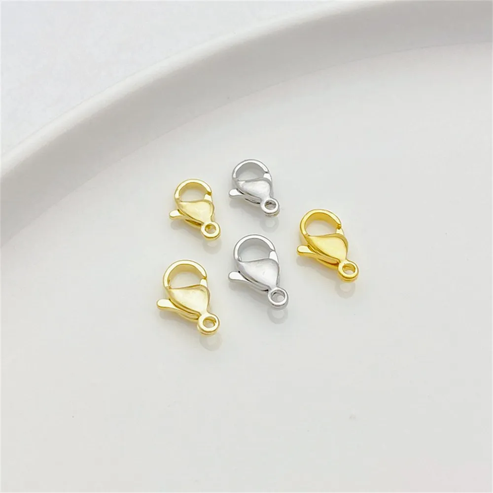 

14K Gold-wrapped Stainless Steel Lobster Buckle DIY Bracelet Necklace End Connection Buckle Spring Buckle Accessories Material