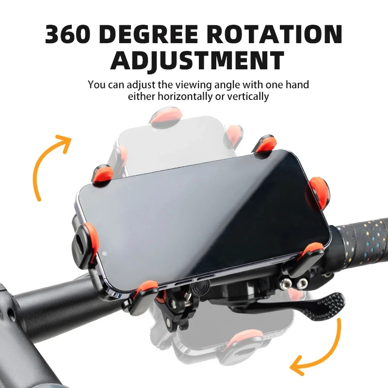ROCKBROS Phone Holder Bike Mobile Phone Navigation Bracket Electric Motorcycle Carrying Quick-release Bracket Cycling Accessorie