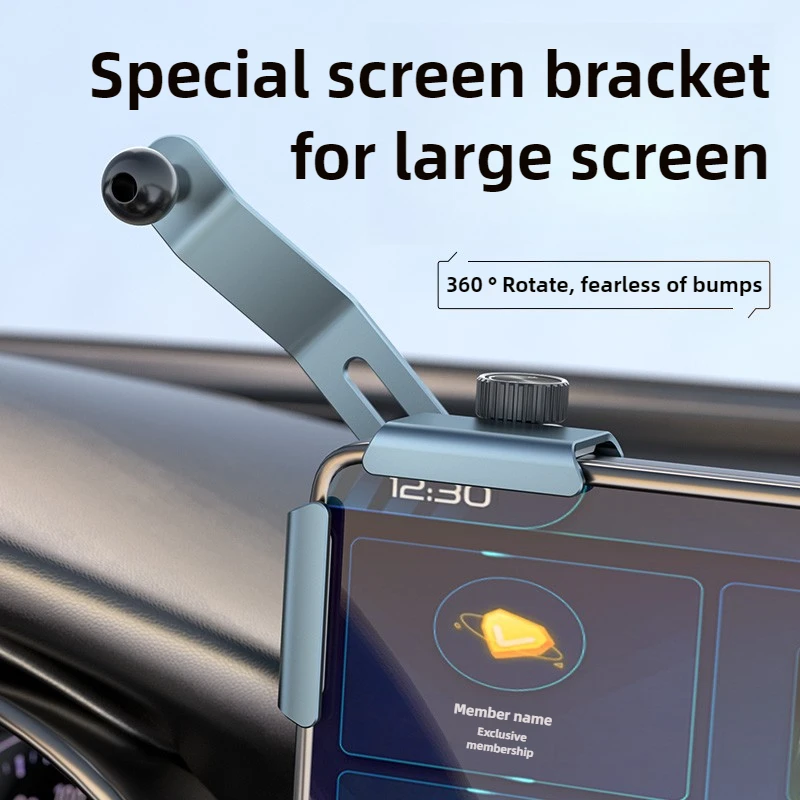 Soporte para teléfono de coche, montaje lateral de pantalla, marco de soporte magnético ajustable para teléfono 360 ° Base de soporte universal giratoria de aleación de aluminio