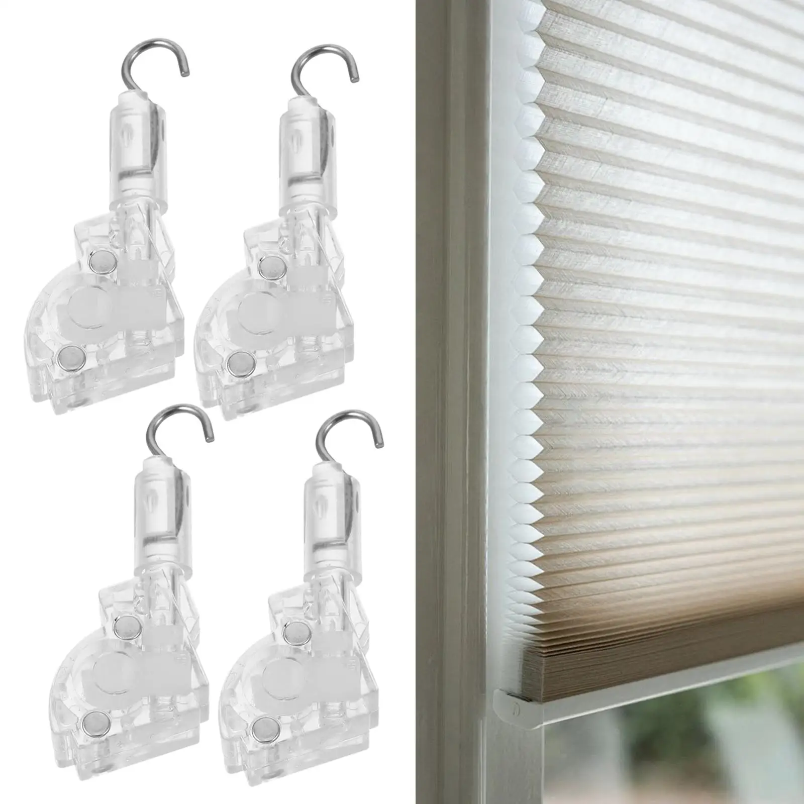 D Shaped Hook Wand Tilter Rod Control Window Blind Accessory for Efficient Adjustment in Removable Blinds