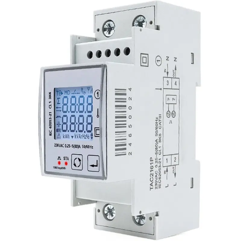 AC23-TAC2161P For Smart Meter Single-Phase Rail Meter, WIFI Enabled For ENERGY Meter Din Rail Electric Remote Real-For Time Mete