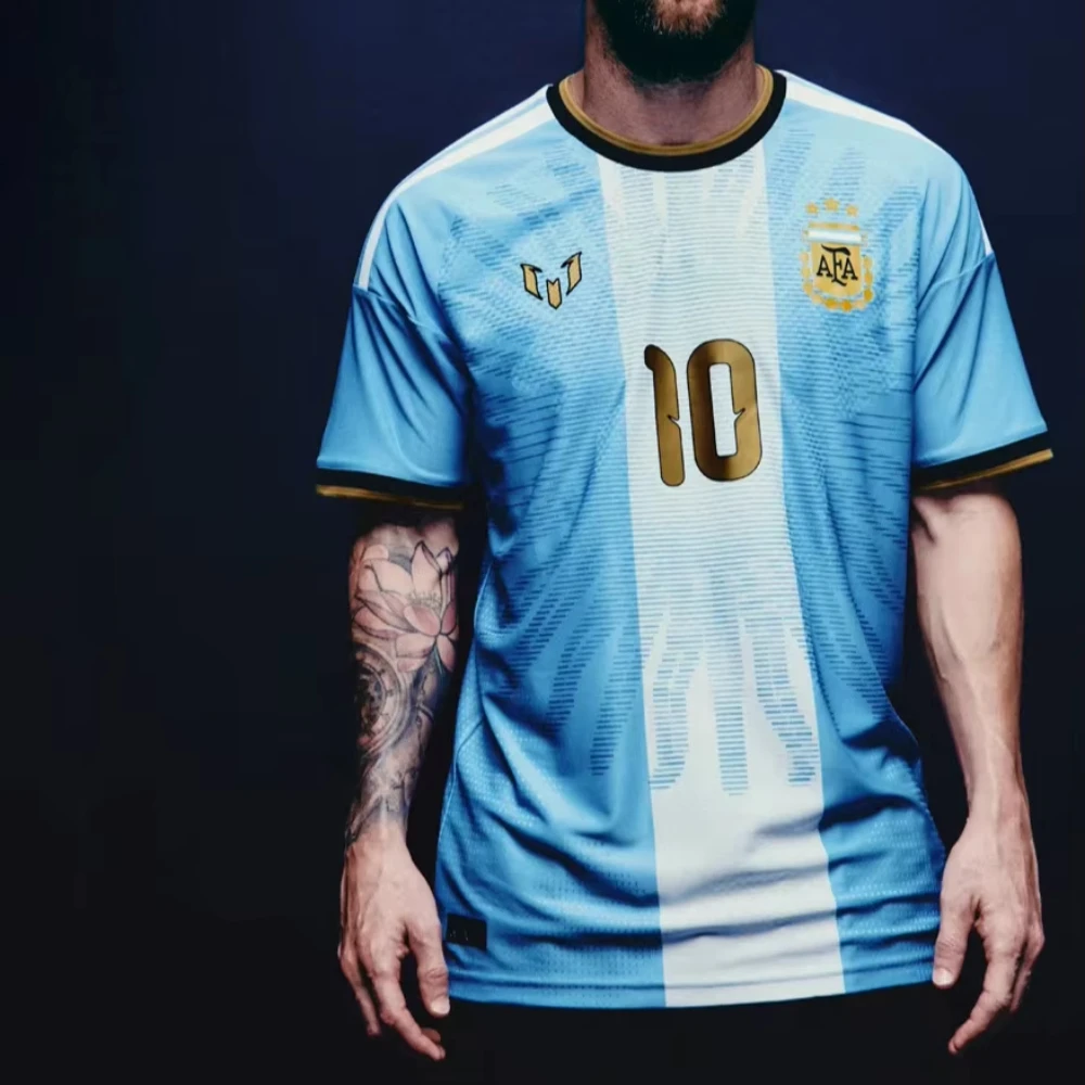 2026 Argentina Messi 3D Print Summer Soccer Jersey Football Graphic Short Sleeve T Shirt Men Women Sportswear Football Fan Merch