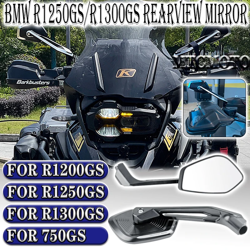 

Motorcycle Side Rearview Mirror For BMW R1300GS 2024 R1200 1250 GS ADV F900R G310GS S1000XR Aluminum Adjustable Rear View Mirror