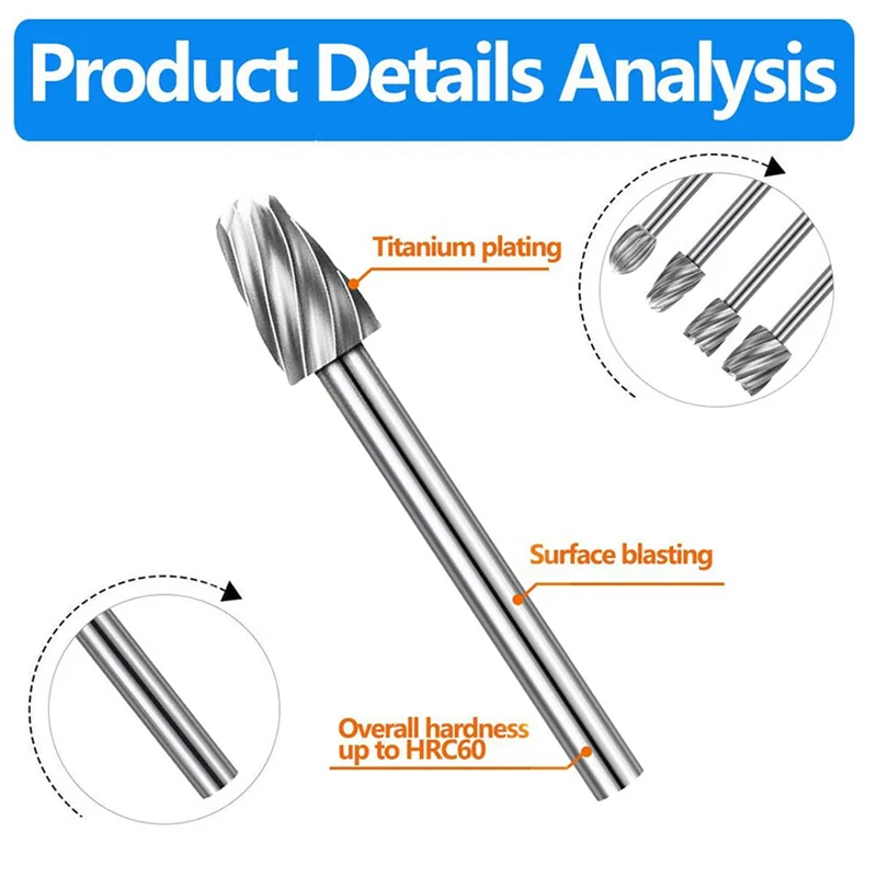 

A43F-Engraving Drill Bit Wood Engraving Router With 1/8 Inch (3Mm) Shank,Rotary Tool Accessories For DIY Woodworking
