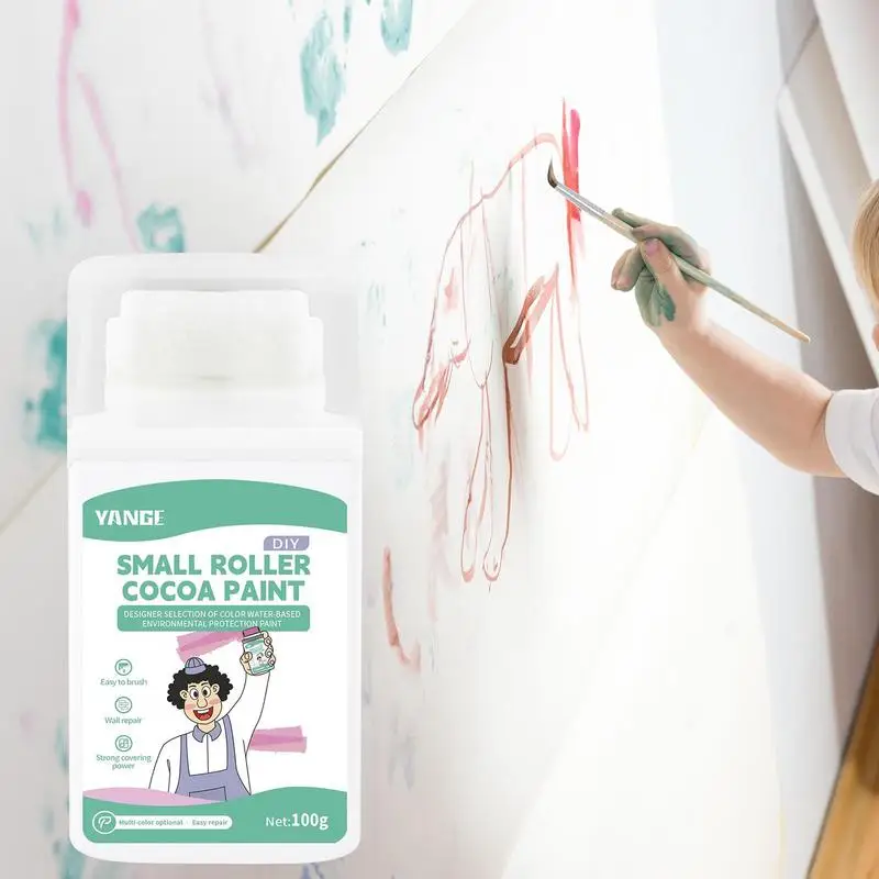 Wall Repair Paint Rolling Brush Wall Mending Agent Wall Repair Doodles Cleaning Brushes With Small Roller Quick-Drying Patch