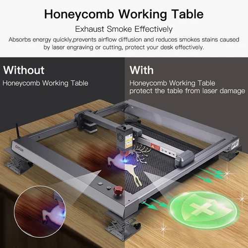 Imagen 2 del producto Máquina de grabado láser, herramienta de corte de velocidad rápida, mesa de trabajo de panal para tallado, 7,5mm, para máquina cortadora de Co2, grabador láser