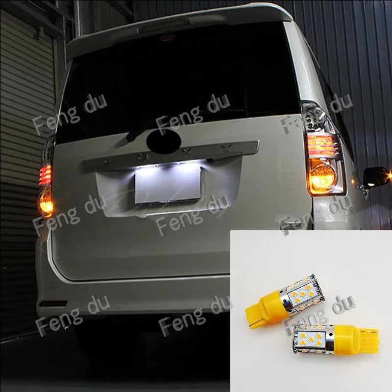 2pcs For Toyota NOAH VOXY 60 70 80 Series ZRR ZWR LED Indicator Car Turn Signal Before and after Signal Light  Amber Yellow Bulb