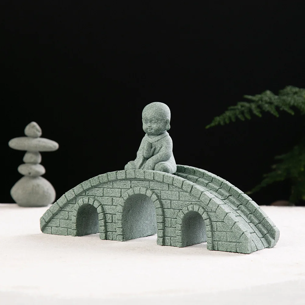 

Stone Bridge Mini Statue Decoration Garden Bonsai Yard Home Outdoor Landscape Scenery Simulation Rock Arch Bridge Ornament
