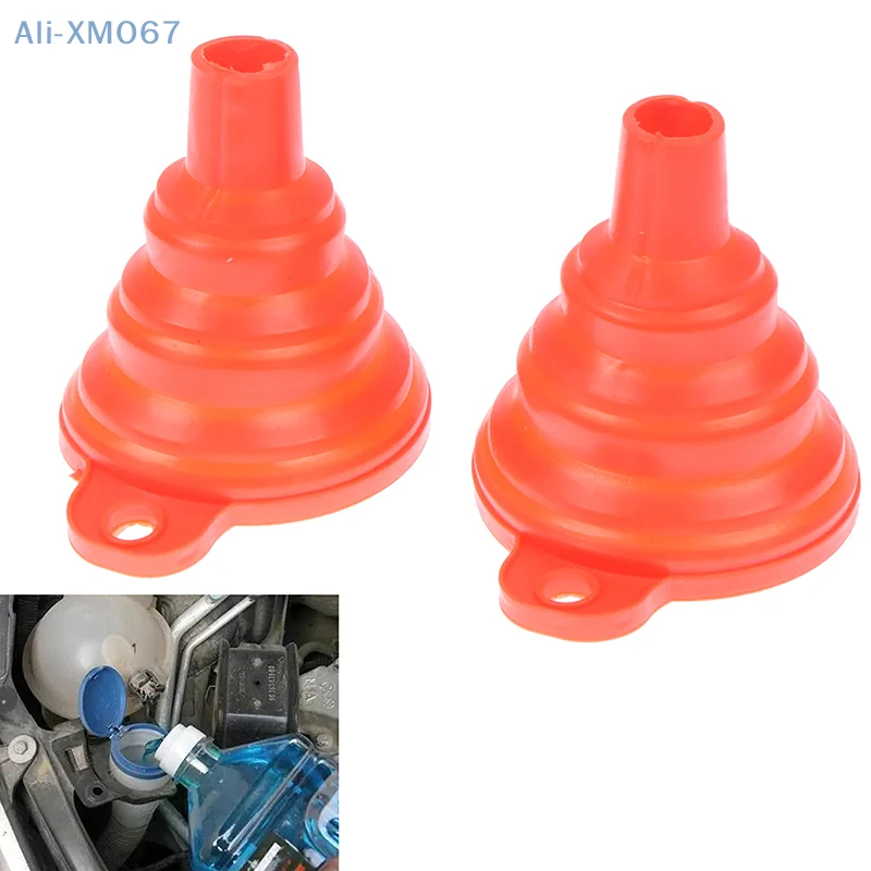 Collapsible Silicone Funnel Car Truck Motorcycle Gasoline Fill Transfer Tool