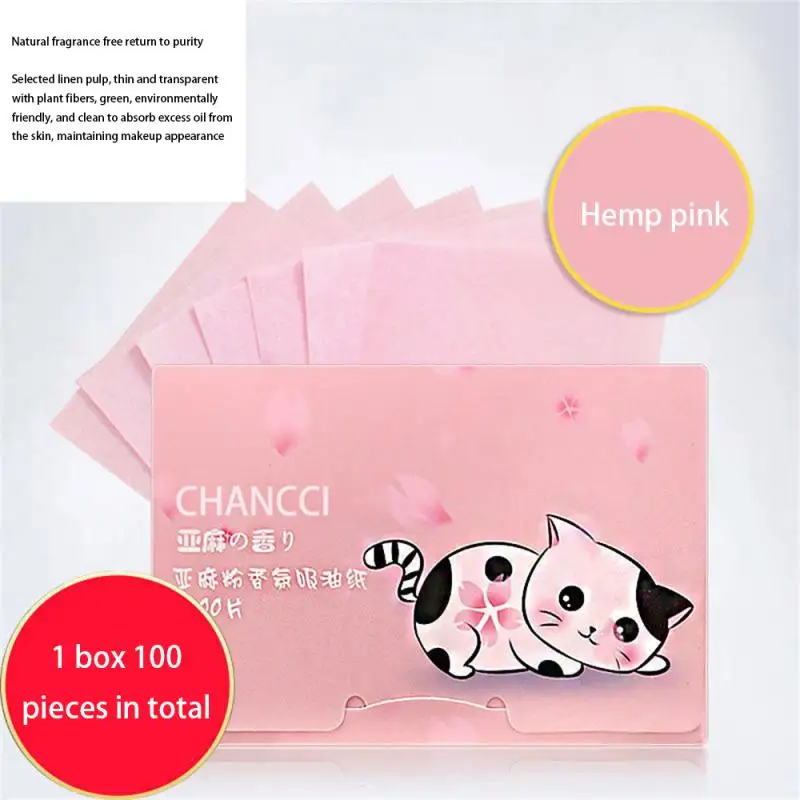 Natural Oil-absorbing Paper Quick Oil Absorption Oil-absorbing Paper Absorbent Linen Green Tea Oil Control Paper Portable