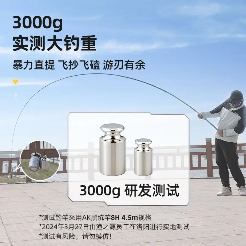 Карбоновая удочка Yuzhiyuan 19T, высокоуглеродистая легкая жесткая черная удочка для соревнований, ручная удочка