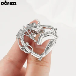 DCARZZ Creative Stethoscope Syringe Caduceus Brooch Medical Backpack Lapel Pin Badge Jewelry for Doctor Nurse Medicine Staff