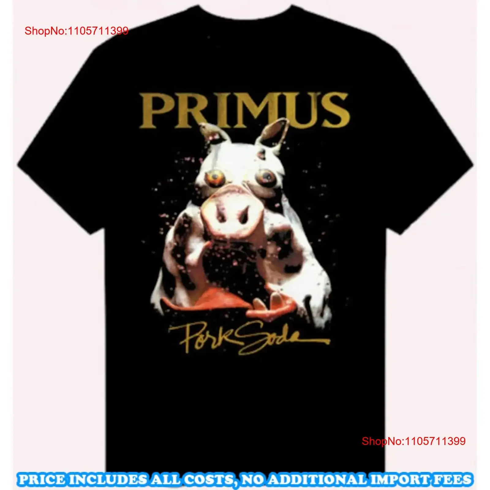 Vintage Primus Band Pork Soda T shirt Short All Size S to 5XL PA144 FREE SHIPPIN long or sleeves vintage Washed Soft