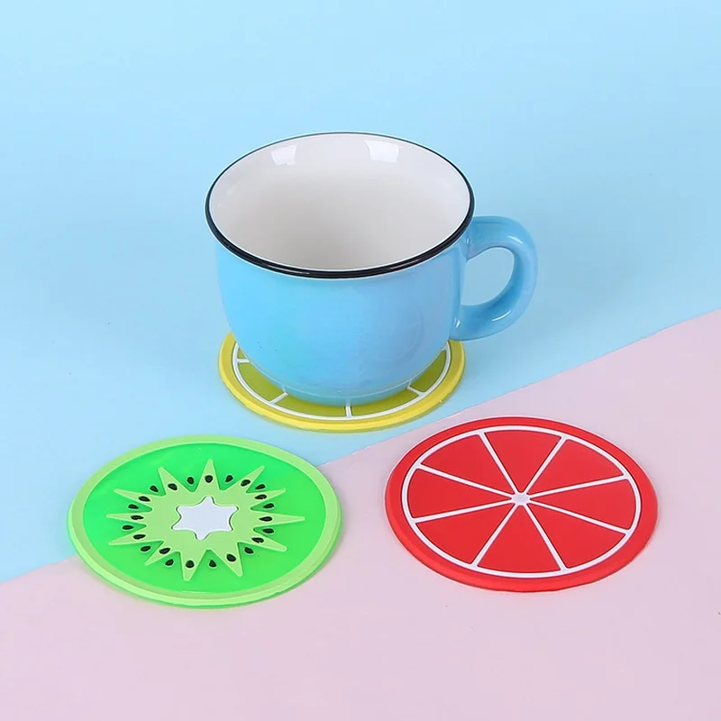 Silicone cup mat with fruit shape, cup holder, mat, cup holder, cup holder, for home, kitchen accessories, c061