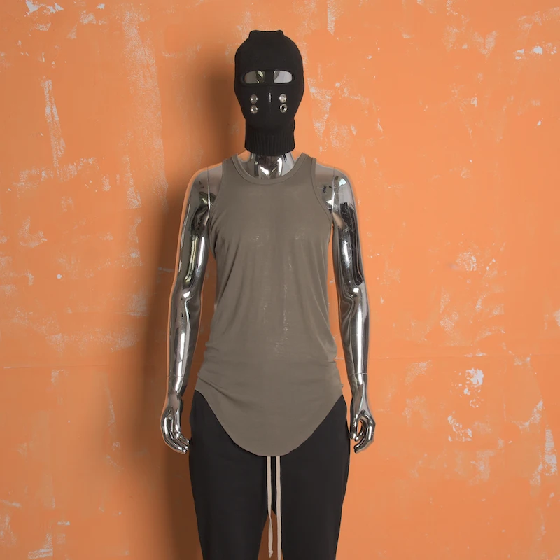 

Модный эластичный шерстяной жилет RO High Street Series для мужчин и женщин, стильный повседневный топ с круглым вырезом