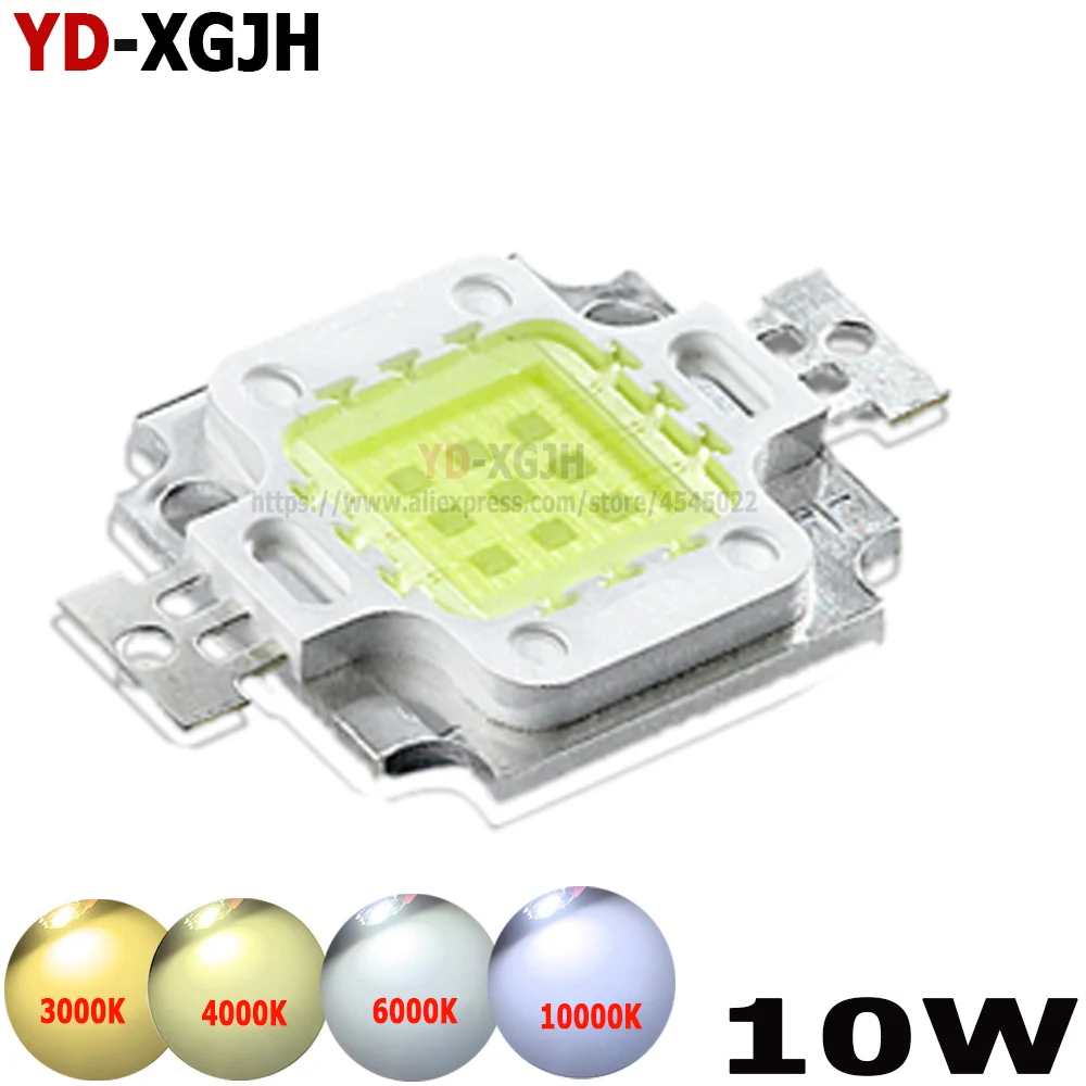 1PCS 10W High-Power LED Chip Integrated Square Bulb Energy Efficient for Spotlight Floodlight Garden Lighting