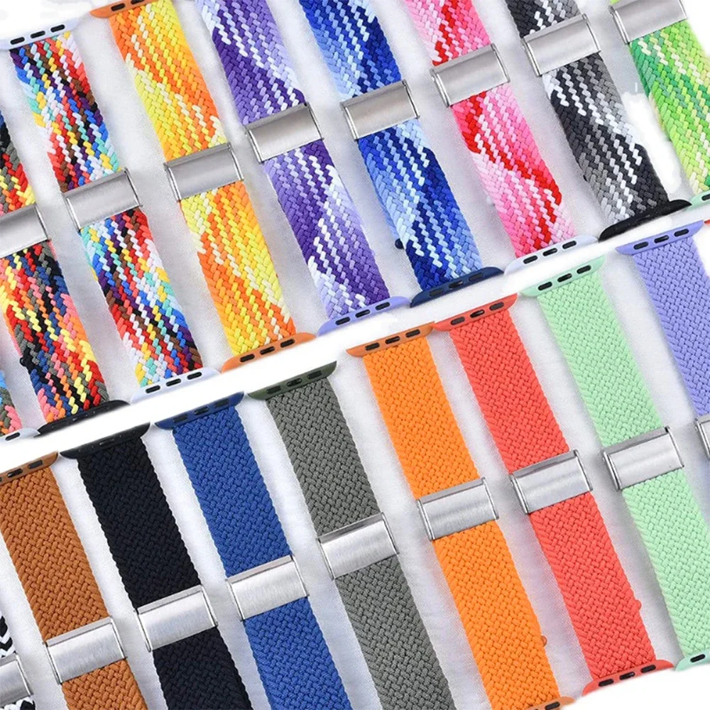 Elastic Braided Solo Loop For Apple watch band series 10 42/46mm ultra2 49mm 45mm-40-41-44mm bracelet iWatch9 8 se 6 7 5 4 strap