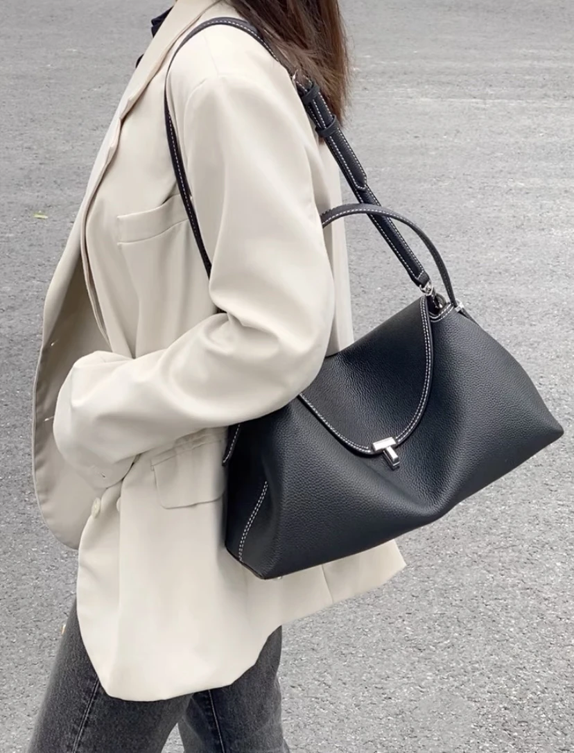 

High Quali Leather Crossbody Handbag Sli Versatile Lightweight Commuter Women's Bag Soft Handle European Faion